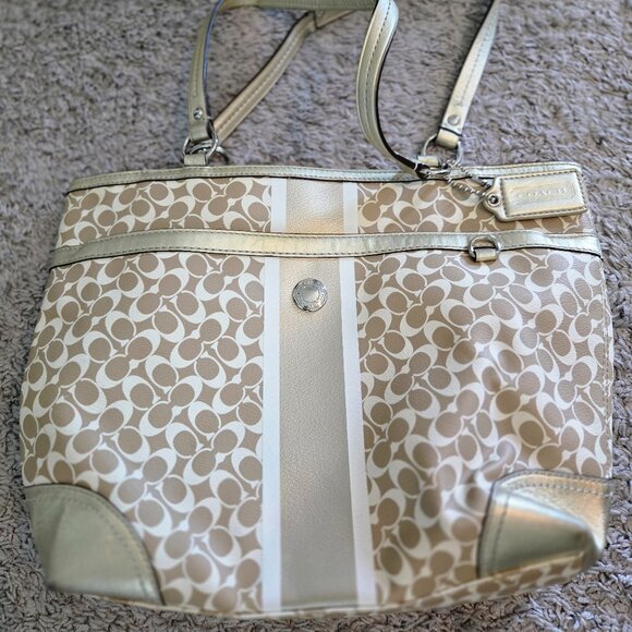 Gold Coach Tote - Picture 1 of 4